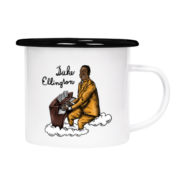 Tin mug - enamel hem s potiskem Duke Ellington mug